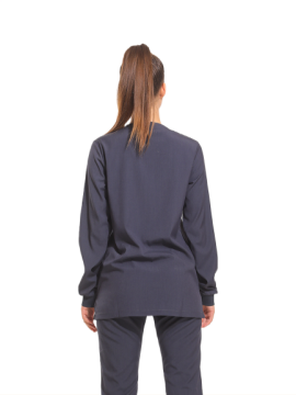 CEKET- Unisex Likralı Koyu Gri Medikal Ceket