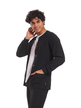 CEKET- Unisex Likralı Siyah Medikal Ceket