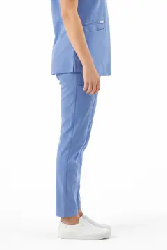 IMPERIAL LAVANDER - KADIN LİKRALI BUZ MAVİSİ ÜNİFORMA TAKIMI (KMR57)