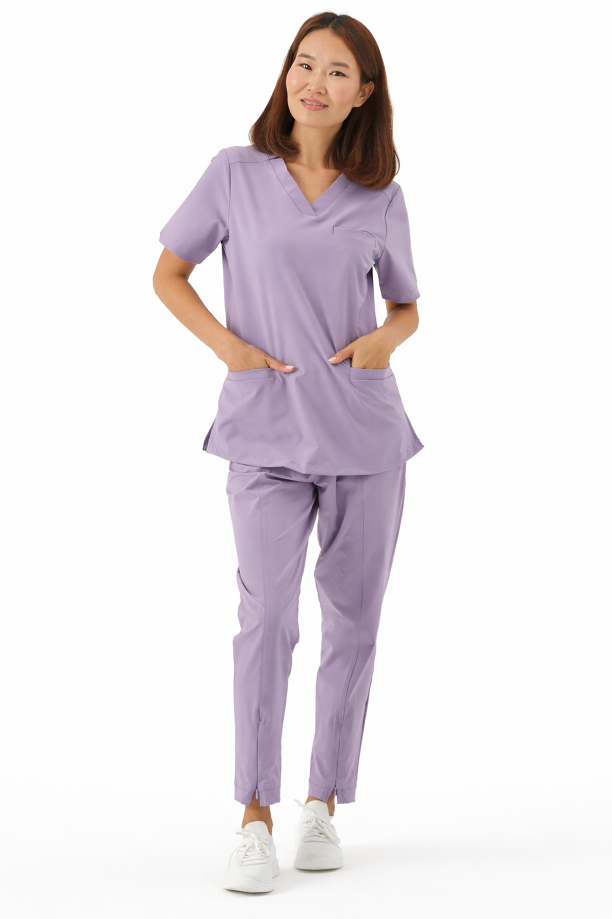 IMPERIAL LOTUS- KADIN LİKRALI LİLA ÜNİFORMA TAKIMI (KMR57)