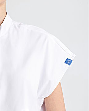 Sanem- Kadın Likralı Beyaz Doktor Hemşire Cerrahi Üniforma Üst