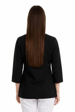 POPPY - Kadın Likralı Lacivert Üniforma Üst