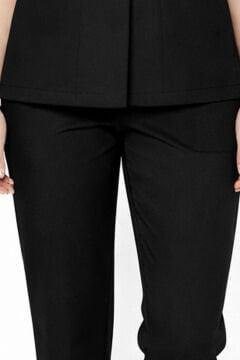 İmperial - Alya Kadın Likralı Medikal Scrubs Üniforma Takımı Doktor Hemşire Hastane Forması - Siyah