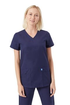 BASIC- Kadın Koton Lacivert Üniforma Takımı