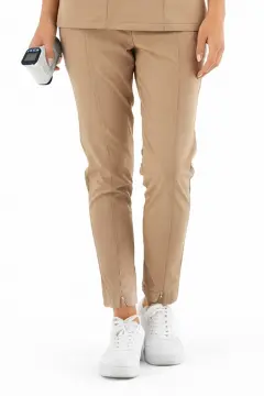 IMPERIAL SARE - KADIN LİKRALI BEJ ÜNİFORMA TAKIMI (KMR57)