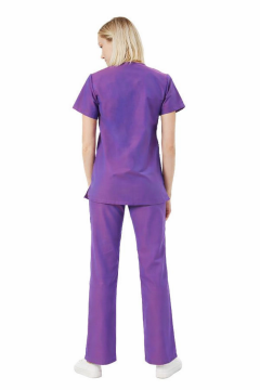 BASIC- Kadın Koton Mor Üniforma Takımı