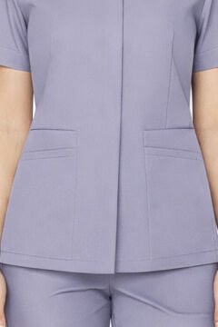 İmperial - Alya Kadın Likralı Medikal Scrubs Üniforma Takımı Doktor Hemşire Hastane Forması - Lila