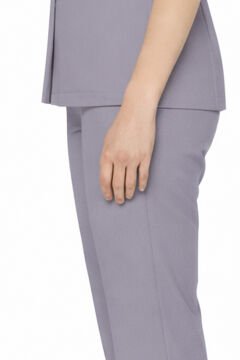 İmperial - Alya Kadın Likralı Medikal Scrubs Üniforma Takımı Doktor Hemşire Hastane Forması - Lila