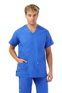 BASIC- Erkek Koton Royal Mavi Üniforma Takımı