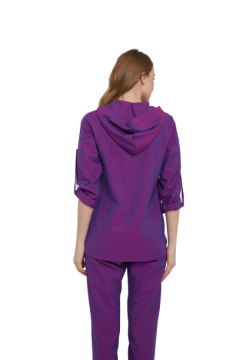 VIOLET- Kadın Koton Mor Medikal Üniforma Takımı