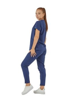 IMPERIAL BASIC - KADIN LİKRALI LACİVERT ÜNİFORMA TAKIMI (KMR57)