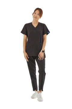 IMPERIAL BASIC - KADIN LİKRALI SİYAH ÜNİFORMA TAKIMI (KMR57)