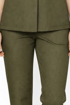 İmperial - Alya Kadın Likralı Medikal Scrubs Üniforma Üst Doktor Hemşire Hastane Forması Üst - Yeşil