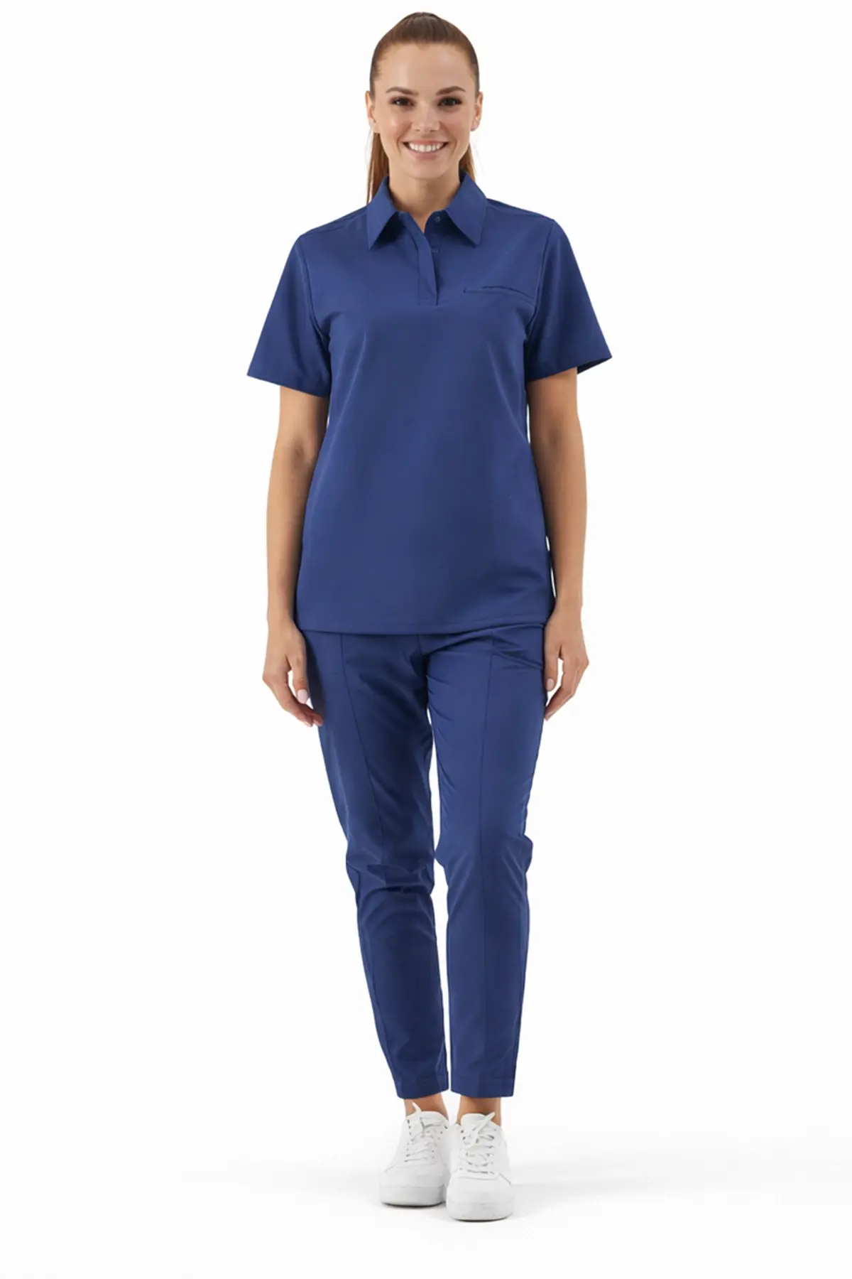 IMPERIAL FARTUNA - KADIN LİKRALI LACİVERT ÜNİFORMA TAKIMI (KMR57)