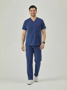 IMPERIAL ASSOS - ERKEK LİKRALI LACİVERT ÜNİFORMA TAKIMI