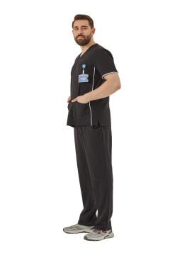 IMPERIAL ASOS - ERKEK LİKRALI SİYAH ÜNİFORMA TAKIMI