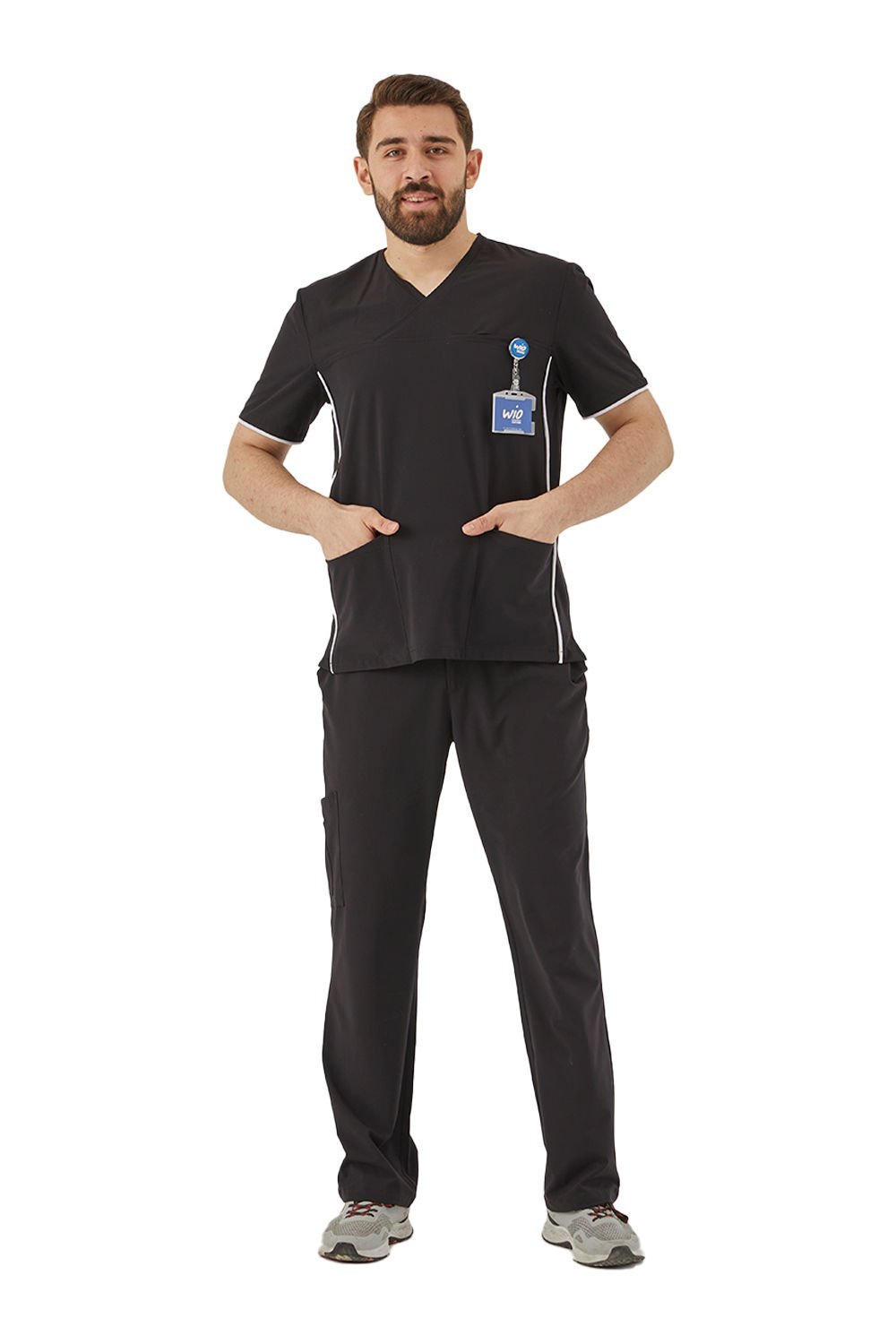 IMPERIAL ASSOS - ERKEK LİKRALI SİYAH ÜNİFORMA TAKIMI