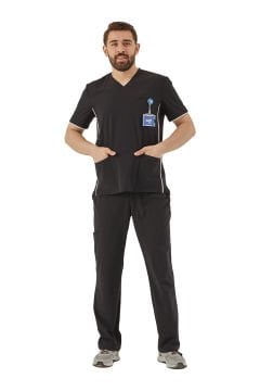IMPERIAL ASOS - ERKEK LİKRALI SİYAH ÜNİFORMA TAKIMI