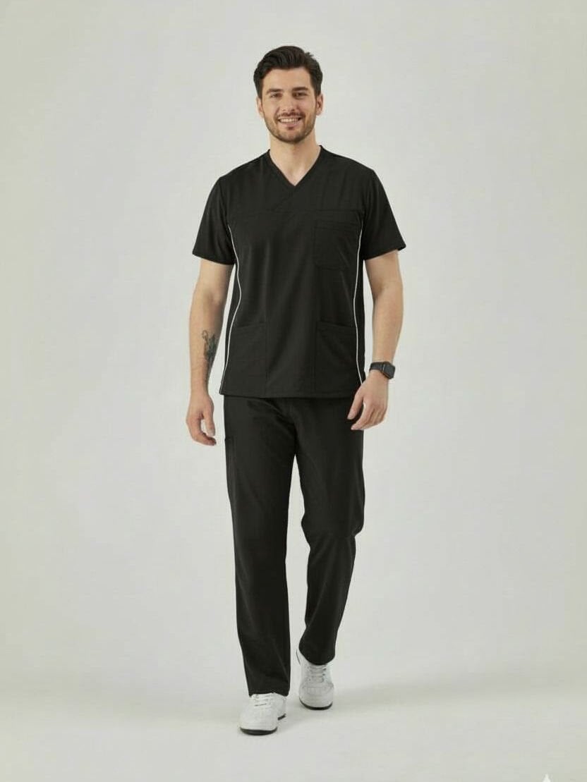 IMPERIAL ASSOS - ERKEK LİKRALI SİYAH ÜNİFORMA TAKIMI