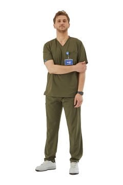 IMPERIAL BASIC - ERKEK LİKRALI KOYU YEŞİL ÜNİFORMA TAKIMI