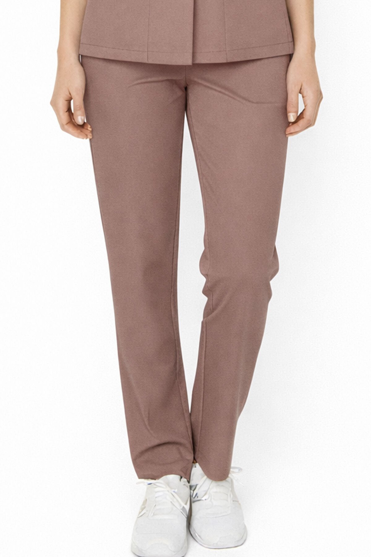 İmperial - Kadın Basıc Likralı Medikal Pantolon Doktor Hemşire Hastane Pantolon - Gül Pembe
