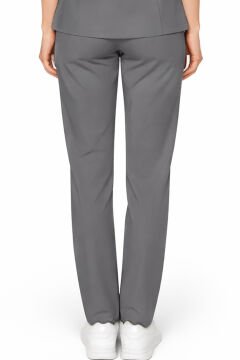 İmperial - Kadın Basıc Likralı Medikal Pantolon Doktor Hemşire Hastane Pantolon - Koyu Gri