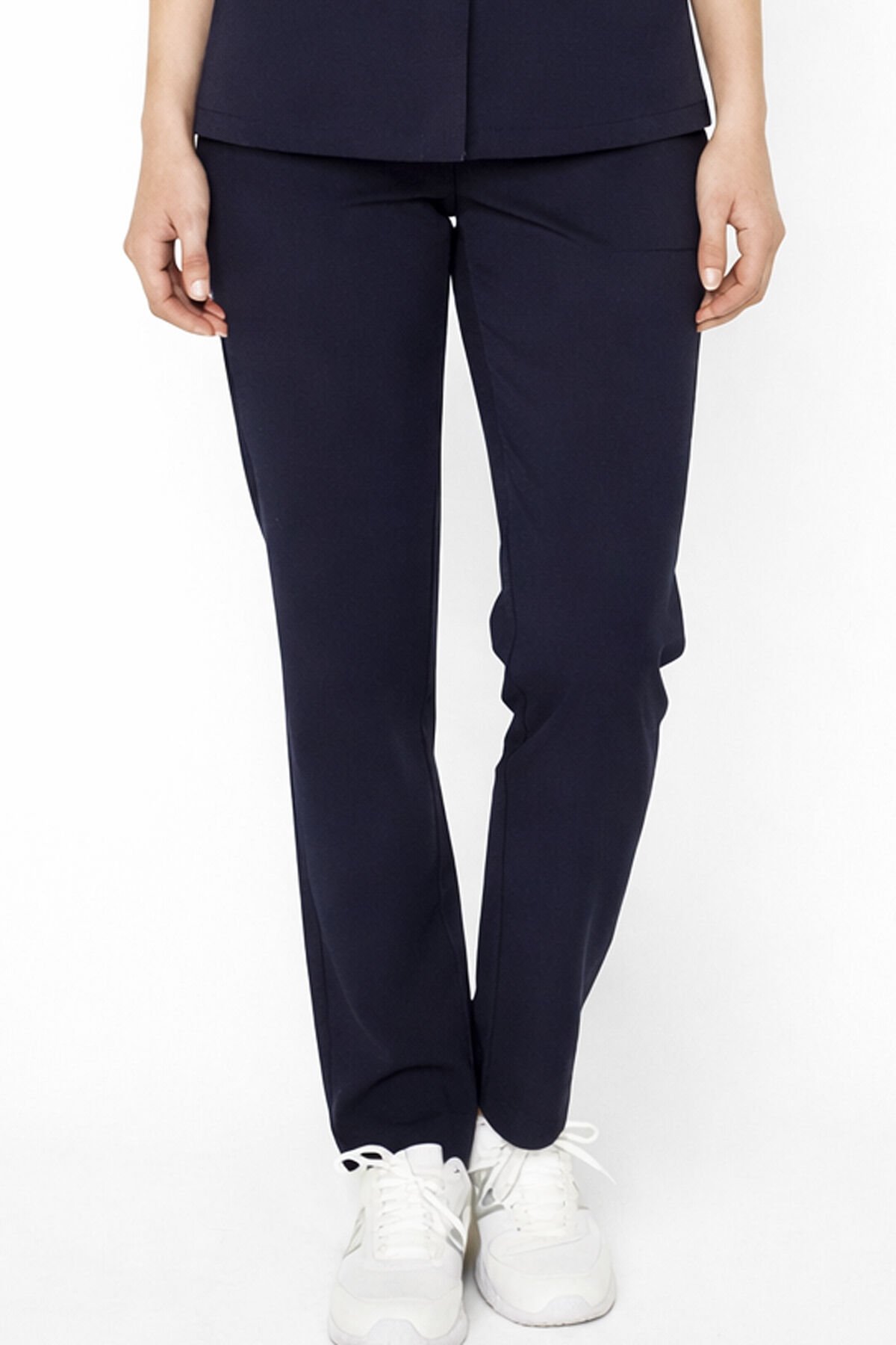İmperial - Kadın Basıc Likralı Medikal Pantolon Doktor Hemşire Hastane Pantolon - Lacivert