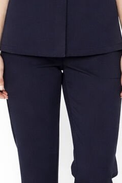 İmperial - Kadın Basıc Likralı Medikal Pantolon Doktor Hemşire Hastane Pantolon - Lacivert