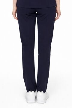 İmperial - Kadın Basıc Likralı Medikal Pantolon Doktor Hemşire Hastane Pantolon - Lacivert