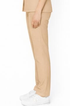 İmperial - Kadın Basıc Likralı Medikal Pantolon Doktor Hemşire Hastane Pantolon - Bej