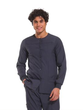 CEKET- Unisex Likralı Koyu Gri Medikal Ceket