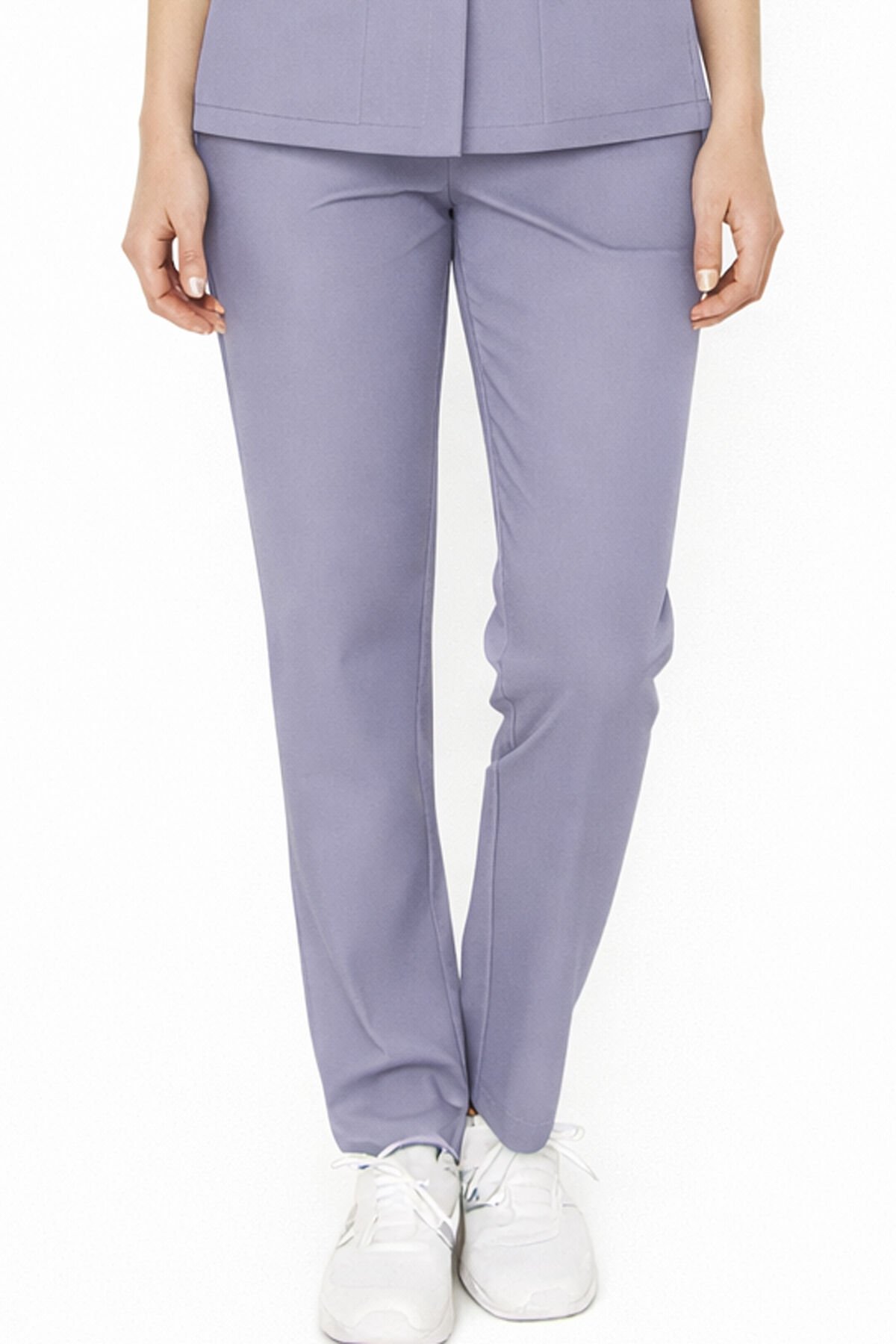 İmperial - Kadın Basıc Likralı Medikal Pantolon Doktor Hemşire Hastane Pantolon - Lila