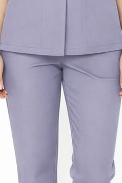 İmperial - Kadın Basıc Likralı Medikal Pantolon Doktor Hemşire Hastane Pantolon - Lila