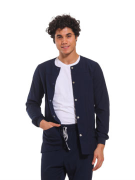 CEKET- Unisex Likralı Lacivert Medikal Ceket
