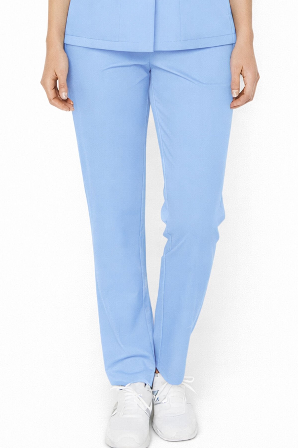 İmperial - Kadın Basıc Likralı Medikal Pantolon Doktor Hemşire Hastane Pantolon - Buz Mavi