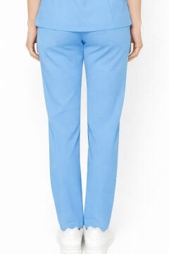 İmperial - Kadın Basıc Likralı Medikal Pantolon Doktor Hemşire Hastane Pantolon - Buz Mavi
