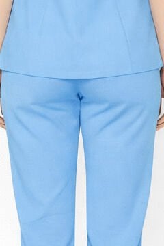 İmperial - Kadın Basıc Likralı Medikal Pantolon Doktor Hemşire Hastane Pantolon - Buz Mavi