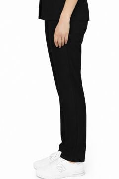 İmperial - Kadın Basıc Likralı Medikal Pantolon Doktor Hemşire Hastane Pantolon - Siyah