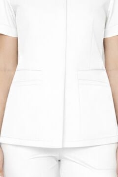 İmperial - Alya Kadın Likralı Medikal Scrubs Üniforma Takımı Doktor Hemşire Hastane Forması - Beyaz