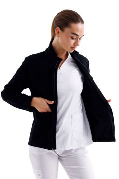 SİYAH KADIN POLAR CEKET