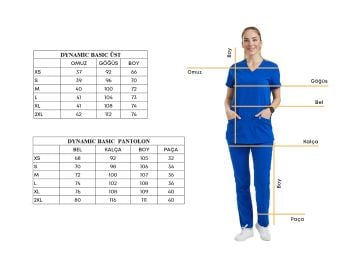 BASIC- Kadın Likralı Siyah Üniforma Takımı