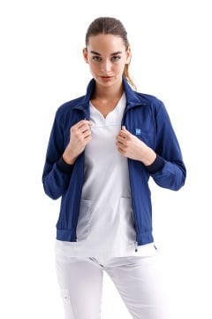 IMPERIAL KADIN FERMUARLI CEKET LACİVERT