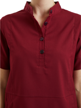 CROCUS- Kadın Likralı Bordo Üniforma Takımı