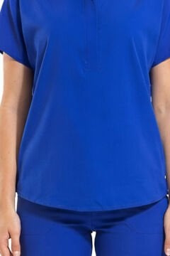 SANEM- Kadın Likralı Royal Mavi Üniforma Takımı