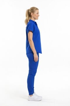 SANEM- Kadın Likralı Royal Mavi Üniforma Takımı