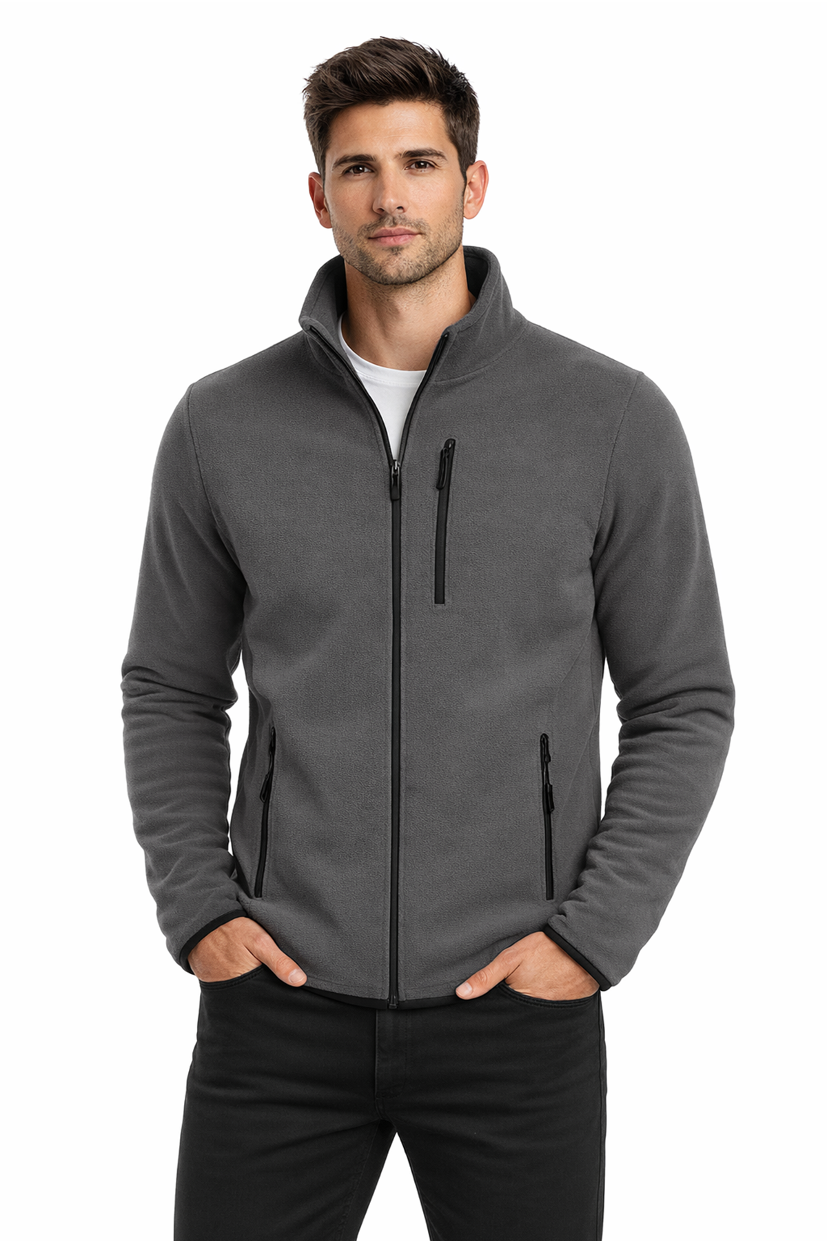 Unisex Polar Gri – Soğuk Havalar İçin Konforlu ve Dayanıklı