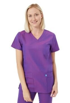 BASIC Kadın Koton Mor Üniforma Üst