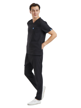 ZAZEL- Erkek Likralı Siyah Üniforma Takımı