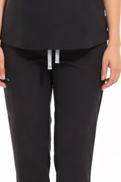 SANEM- Kadın Likralı Siyah Üniforma Takımı