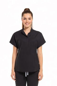 SANEM- Kadın Likralı Siyah Üniforma Takımı